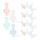 80Pcs PP Plastic Hanger Labels for Comb with Colored Self Lock Tie 1