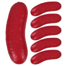 6Pcs Durable Artificial Hot Dog Models Red PVC Fake Food Props