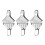 3Pcs Silver Stainless Steel Handheld Lemon and Orange Juice Squeezer 1