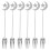 6Pcs Silver Stainless Steel Fruit Forks Star Moon Pattern for Desserts 1