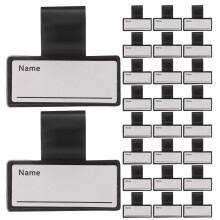 40Pcs Black ABS Plastic Stethoscope Name Tags Clip for Hospital Nurses