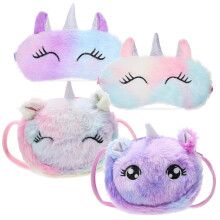 2Pcs Kawaii Plush Unicorn Purse Cute Change Bag Women Crossbody Bag