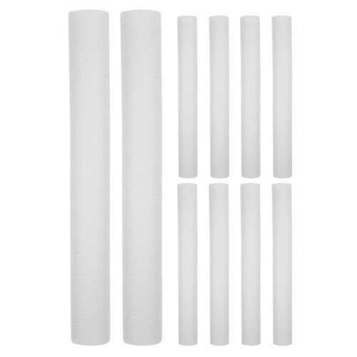 10Pcs Craft Foam Dowels White Cylinders for Modeling and Floral Decor