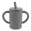 Grey Silicone Elderly Sippy Cup with Handles Spillproof Straw Mug 1