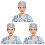 3Pcs Multi Color Surgical Scrub Caps Cotton Durable Adjustable Fit 1