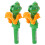 2Pièces Jouet Porte- Robot Vert Plastique Amusant 1