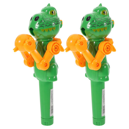 2Pièces Jouet Porte- Robot Vert Plastique Amusant