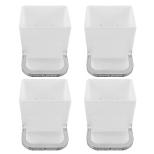 4Pcs Plastic Rabbit Feeder Box for Cage Automatic Hay Dispenser White