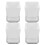 4Pcs Plastic Rabbit Feeder Box for Cage Automatic Hay Dispenser White 1