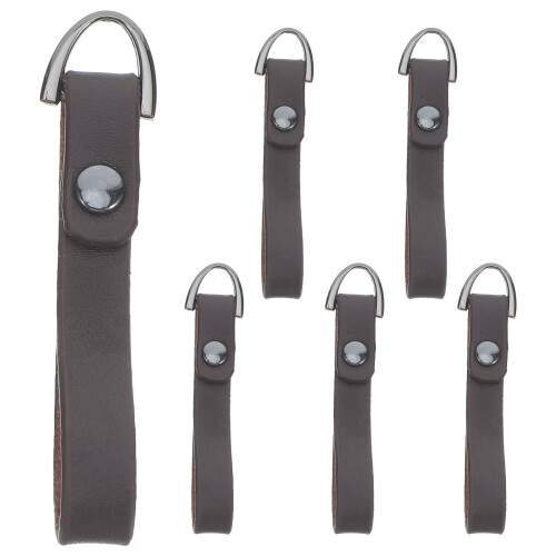 6Pcs Zipper Puller Set with Metal Ring for Bags and Jackets