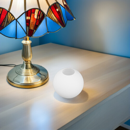 Glass Globe Lamp Shade Replacement White Frosted Spherical Light 2