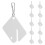 60Pcs White Acrylic Key Tags for Slotted Key Cabinets Hook 1