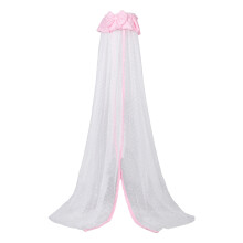 Pink Nursery Bed Canopy Stable Floor-Standing Mosquito Net