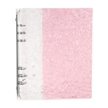 Pink Office A5 6 Hole Ring Binder Cover PP Protector
