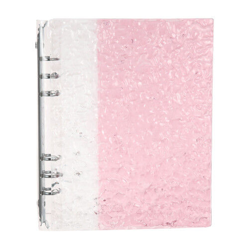Pink Office A5 6 Hole Ring Binder Cover PP Protector