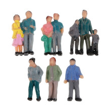 10Pcs Plastic Miniature People Toys for Model Train Landscape