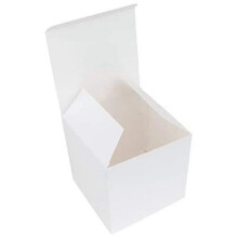 White Paper Gift Boxes 4" x 4" x 4" 10 Pack
