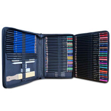 Set de creioane acuarelă, set de schițe pentru desen, cu creioane colorate și creioane metalice pentru exprimare creativă, include grafit