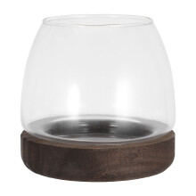 Mikrolandschaft Wasserterrarium Mit Holzsockel Für