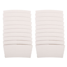 60St Papieren Isolatiesleeves Voor Koffiebekers Antislip Wit Kraft