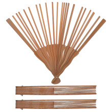 3Pcs Manual Wooden Folding Fan Frame Brown DIY Craft Fan Material