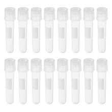 50Pcs Plastic Test Tubes with Covers Clear Liquid Sampling Tubes