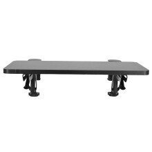 Black Clamp on Desk Extender Tray Wood Iron Material for Workspace