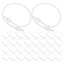 50Pcs Clear Silicone Hanger Extension Strips Non-Slip Clothes Holders