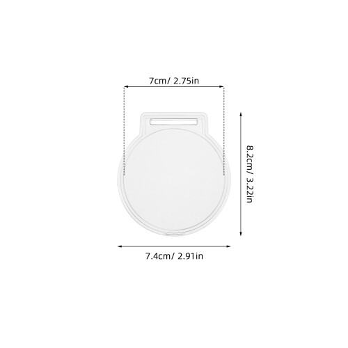 6Pcs Acrylic Round Medal Display Holder Dustproof Protective Box 1