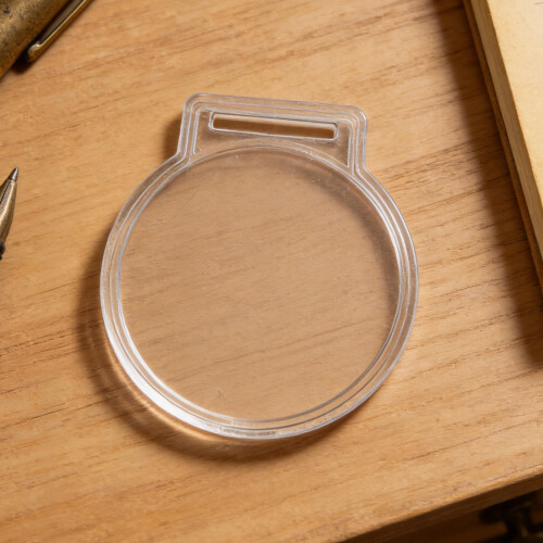 6Pcs Acrylic Round Medal Display Holder Dustproof Protective Box 2