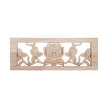 Elegant Beige Wood Carved Onlay Appliques for Furniture Decor