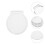 6Pcs Acrylic Round Medal Display Holder Dustproof Protective Box 6