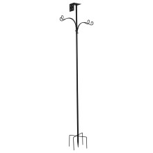 Support Noir En Fer Pour Jardin Extérieur