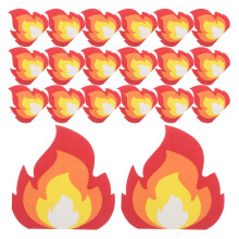 20Pcs Flame Design Red Napkins for Fire Truck Birthday and Holiday Use