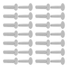 50Pairs Stainless Steel Woodworking Handle Fasteners Silver DIY