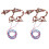 4Pcs 1:12 Scale Miniature Plastic Dollhouse Wall Lamp Light Brown LED 1