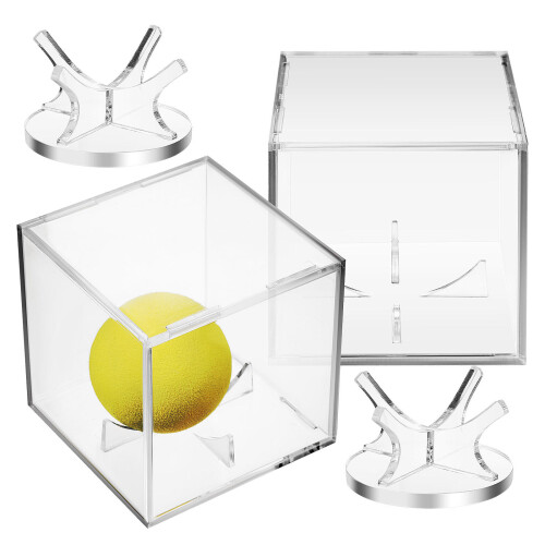 2Sets Large Capacity Baseball Display Holders Acrylic Storage Cases 1