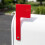 Red Acrylic Mailbox Flag Replacement for Home Wall Mount Accessory 8