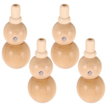 4Pcs Lightweight Wood Whistle Kazoo Khaki Portable Beginner Toy
