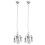 2Pcs Plastic Silver Dollhouse Mini Hanging Lamp Decorative Lighting 1