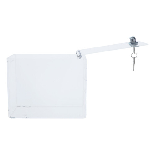 Clear Acrylic Cell Phone Locker Box with Cam Lock for Office Use