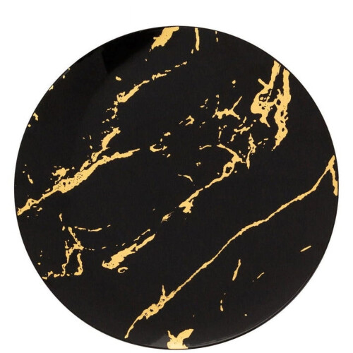 VeZee Gold Stroke 9-tommer engangstallerkener sorte