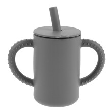 Grijze Sippy Cup Met Dubbele Handgrepen Voor Ouderen