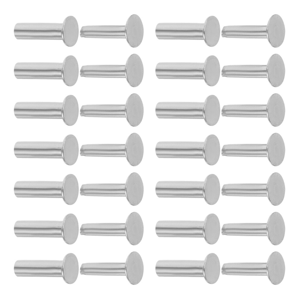 50Pairs Silver Stainless Steel Lock Rivets For Cleaver Handle Diy 3752501009460