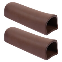 2Pcs Fish Tank Ceramic Hide Brown Tunnel Shelter for Shrimp Breeding