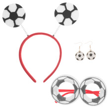 1Set Assorted Color Soccer Hair Accessories Kit for Girls Party Favors