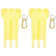 2Pcs Yellow Wear-Resistant Hard Dart Case with Multi-Grid Portable Box
