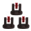3Pcs Red Miniature Waterwheel Plastic Decor for Aquarium Water Feature 1