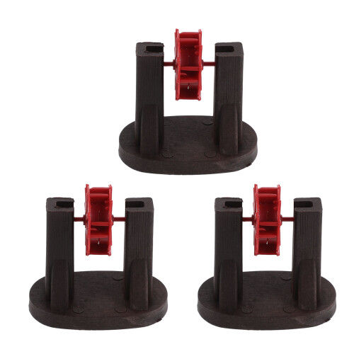 3Pcs Red Miniature Waterwheel Plastic Decor for Aquarium Water Feature