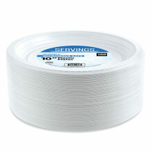 VeZee 10" engangsmiddagstallerkener i plast